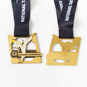 Fabricant de médailles Conception en gros Alliage de zinc Métal 3D Médaille d'or Médailles sportives Médaille de taekwondo personnalisée - Product Image 4