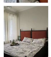 Ensembles de chambre à coucher du milieu du siècle lumière LED tête de lit King Bed Room Suite Furniture Minimal Fabric Queen Size King Size Paris Lits