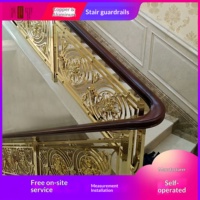Rampe d'escalier en alliage d'aluminium pour villa, garde-corps de style européen français, sur mesure pour maison de campagne auto-construite, fixation au sol