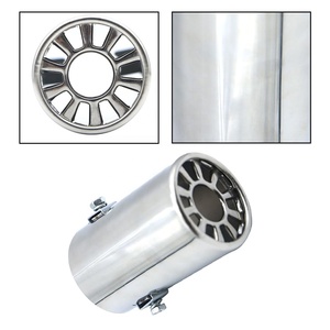 Silenciador de escape recto Universal para coche de 63mm, tubos de cola, accesorios para automóviles, puntas de escape de acero inoxidable 304 - Product Image 3