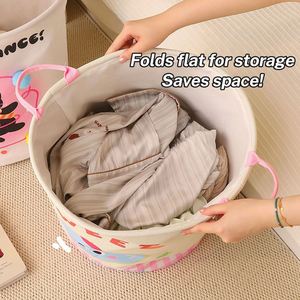 Wholesale Bulk Foldable Clothes Laundry <b>Basket</b> <b>Hamper</b> with Handle Large Capacity Hotel Commercial Dormitory <b>Hamper</b> Storage Bin - Product Image 3