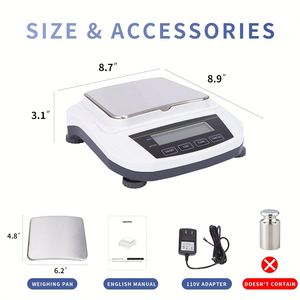 Balance de cuisine électronique USB rapide et stable avec fonction de comptage, affichage LCD, balance de laboratoire OEM, capacité 5 kg, précision 1 g, 1 pièce - Product Image 2