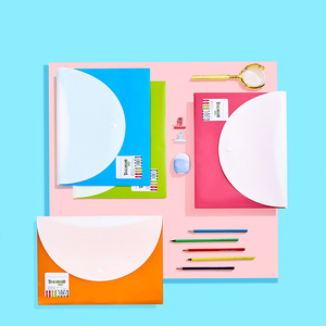 A4 kích thước phong bì Snap tập tin túi cho các trường học A4 rõ ràng nhựa thư mục tập tin tài liệu nút tập tin túi cho văn phòng - Product Image 2