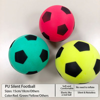 Ballon de football silencieux en mousse PU, élastique, sans besoin de gonflage, adapté aux sports en salle, populaire pour la Coupe du Monde.