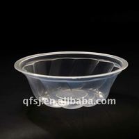 Bol en PP transparent personnalisé de 125 mm en forme de prune pour salade de fruits et desserts, avec couvercle sur mesure, qualité alimentaire, vente en gros