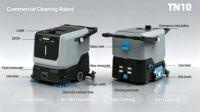 Robot de nettoyage intelligent autonome avec évitement d'obstacles par IA, qualité commerciale pour supermarchés, centres commerciaux, hôpitaux