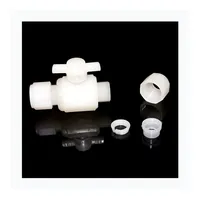 Водяные регулирующие клапаны с двойным соединением, белый пластиковый клапан 6 мм 10 мм 12 мм, кран из полипропилена, ПВДФ, шаровой клапан