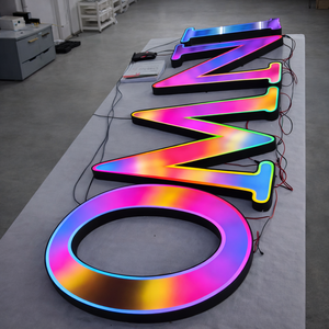 Letras <span class=keywords><strong>de</strong></span> Canal LED RGB Personalizadas, Programables, a Todo Color, con Iluminación <span class=keywords><strong>de</strong></span> Colores <span class=keywords><strong>de</strong></span> Ensueño, Logotipo 3D, Letrero para Tienda, Resistente al Agua para Exteriores - Product Image 5
