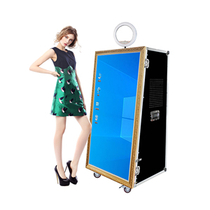 Cabina de Fotos con <span class=keywords><strong>Espejo</strong></span> Mágico de 65 Pulgadas, Cámara, Impresora y Pantalla Táctil LED, en Oferta, con Estuche de Transporte - Product Image 4