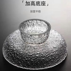 Plateau à fruits en verre de style japonais avec support pour le salon, le rangement des collations et des bonbons, réutilisable, design simple - Product Image 3