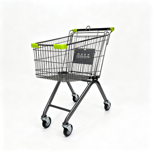 Chariot de courses de style européen en métal, chariot de supermarché multi-capacité pour les épiceries et les centres commerciaux - Product Image 1