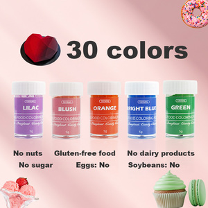 OEM 30 색 지용성 안료 분말 초콜릿 음료 및 베이커리 장식용 병에 식용 색소 세트 - Product Image 6
