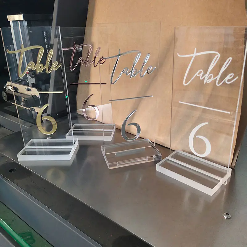 Porte-Menu de Restaurant présentoir vierge en acrylique panneau de Table personnalisé