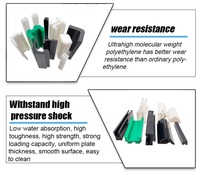 Guides de chaîne de convoyeur d'ingénierie, rails de guidage en UHMW-PE, rails de guidage en plastique vert, bandes de guidage