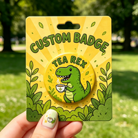 Badges personnalisés à faible minimum de commande, en métal, avec logo, accessoires métalliques vierges bon marché, 25 mm, créez votre propre badge.