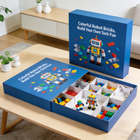 Ensemble de jouets éducatifs pour enfants personnalisés avec des voitures en papier, des blocs de construction, certifié sécurité, option de logo personnalisé, design unisexe