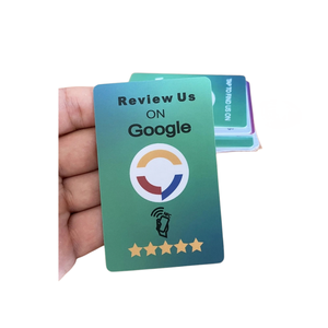 Carte RFID NFC PVC à code QR dynamique sans contact de haute qualité 13,56 MHz, étanche, couleurs personnalisables pour les avis <span class=keywords><strong>Google</strong></span>, allemand - Product Image 1