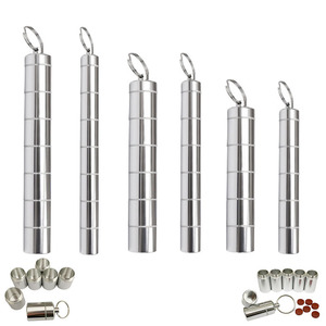 Caja de Medicina de aleación de aluminio multicelda de moda Sello de metal seguro desmontable portátil Disponible Llaveros de tamaños pequeños y grandes - Product Image 2