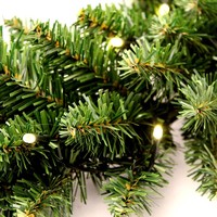 Ensemble de 50 guirlandes et couronnes de Noël en PVC écologique avec lumières LED 40cm 50cm 60cm décorations de pommes de pin et d'arc