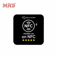 Autocollants personnalisés imprimés en acrylique pour plaques NFC NTAG 213, pour réseaux sociaux