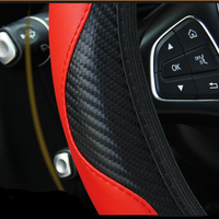 Housse de Volant Sport en Cuir PU et Fibre de Carbone Compatible avec Chevrolet Captiva Renault Clio 4 Suzuki Vitara MG ZS BMW E92