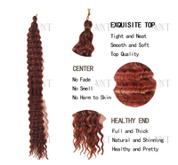 Cheveux en vrac Deep Wave de 32 pouces, 100g, lisses et soyeux, pour tresses au crochet, couleur personnalisée, pour toutes les occasions