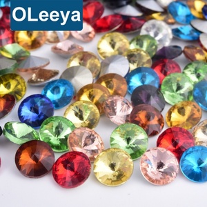 Free Samples Factory Wholesale Glass Gems Rivoli <b>Point</b> Back Rhinestones in Bulk Used Clothing - Product Image 1