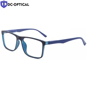 Hot Sale Optics Kunststoff Quadrat Lesebrille Männer Classic Design Brillen PC Material Kunststoff Feder scharnier Lesebrille