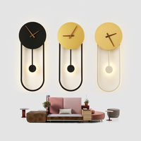 Nordic Light Luxe Horloge Murale Salon Décoration de La Maison Personnalité Creative Fer Forgé