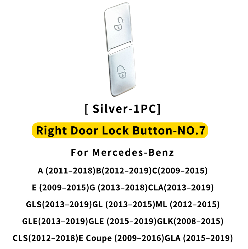 Right hand door lock button(silver)