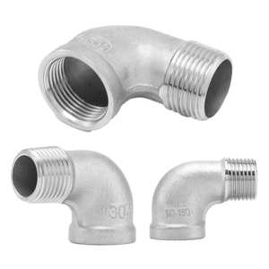 Coude de tuyauterie à 90 degrés en laiton/acier inoxydable 304 usiné CNC de précision Yod, haute pression, de 1/8 à 2 pouces NPT, pour ligne de gaz GPL, réaménagement de tuyauterie CVC - Product Image 2