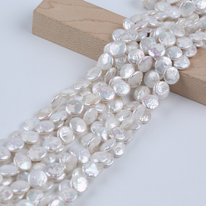 Perlas <span class=keywords><strong>de</strong></span> Agua Dulce Blancas <span class=keywords><strong>de</strong></span> Grado B <span class=keywords><strong>de</strong></span> 11-12 mm a <span class=keywords><strong>Precio</strong></span> Económico, Perlas en Forma <span class=keywords><strong>de</strong></span> Moneda al por Mayor - Product Image 2