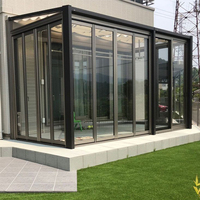 Véranda moderne en aluminium et verre CLEARVIEW avec double vitrage trempé Low-E pour hôtels et usage extérieur - Conservatoire écologique