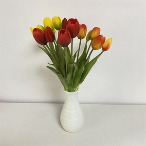 Tocco reale tulipani fiore artificiale <span class=keywords><strong>di</strong></span> alta qualità in lattice tulipano mazzi <span class=keywords><strong>di</strong></span> veri <span class=keywords><strong>fiori</strong></span> <span class=keywords><strong>di</strong></span> tocco per la decorazione domestica - Product Image 5