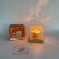 Projecteur de Veilleuse de Table à Ondes Océaniques Dynamiques Type USB Aurora, Motifs d'Ondes d'Eau pour Décoration de Chambre