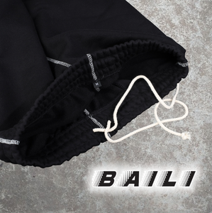 Custom Own Logo Heavy Weight Cotton Casual Transpirable Eco-Friendly Loose Jogger Pantalones de chándal Negro Cordón Elástico Cintura Baggy - Product Image 3