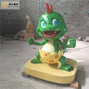 Figura de dinosaurio de dibujos animados Jia Hua de fibra de vidrio para montaje en suelo exterior, decoración para hoteles, restaurantes y cafeterías. - Product Image 5