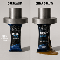 Sachet de gel énergétique imprimé sur mesure avec fermeture arrière et encoche de déchirement pour nutrition sportive, emballage alimentaire de qualité alimentaire avec faible MOQ