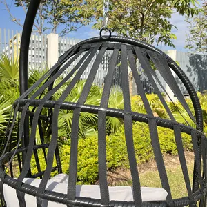 현대 옥외 가구 정원 안뜰 금속 거는 대 계란 그네 의자