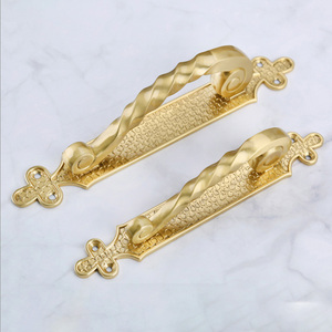 Luxury European Antique Solid Brass <strong>Door</strong> <strong>Handles</strong> Banquet Hall Glass Wooden <strong>Door</strong> <strong>Pulls</strong> Sturdy and Durable - Product Image 2