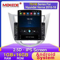 Autoradio DVD MEKEDE Tesla Android 9 avec écran IPS 2.5D pour Hyundai Solaris Accent Verna 1+16 Go WIFI BT GPS Vidéo Audio SWC