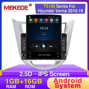 Autoradio DVD MEKEDE <span class=keywords><strong>Tesla</strong></span> <span class=keywords><strong>Android</strong></span> 9 avec écran IPS 2.5D pour Hyundai Solaris Accent Verna 1+16 Go WIFI BT GPS Vidéo Audio SWC - Product Image 2