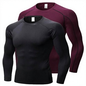 Men's Compression Long Sleeve Performance Shirt Premium Quick Dry Compression Base <b>Layer</b> <b>Top</b> Men's Athletic Compression Training - Product Image 1