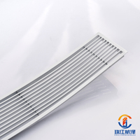 Moderno 90 °   Rejilla de Ventilación de Aire Acondicionado de Aleación de Aluminio Curvada, Fácil Instalación, Color Blanco Estándar