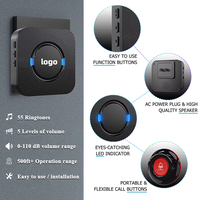 Daytech - Pagers sans fil pour aidants, portables, étanches, bouton d'alerte SOS, portée d'opération de plus de 500 pieds, pour les produits de soins aux personnes âgées