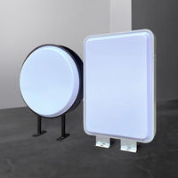 Boîte lumineuse publicitaire LED extérieure ronde de 50 cm à haute luminosité avec logo et signalétique lumineuse