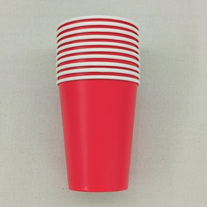 DAMAI - Juego de Vajilla Desechable de Papel Rojo para Fiestas, Platos de Papel de 7 y 9 Pulgadas, Vasos y Servilletas - Product Image 5