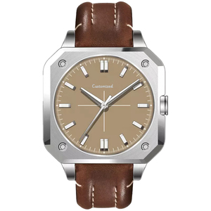 Reloj de Cuarzo Cuadrado Simple de Acero Inoxidable de Moda Casual para Hombre OEM - Product Image 2