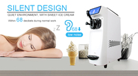 BESFRESH Nouvelle machine à faire de la crème glacée miniature facile à utiliser pour la maison avec poudre à crème glacée 220V/110V