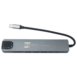 HUB multiport <span class=keywords><strong>USB</strong></span> C Adaptateur multiport Hdtv 4K 30Hz <span class=keywords><strong>4</strong></span> <span class=keywords><strong>USB</strong></span> 3.0 Hub 8 Port <span class=keywords><strong>Dock</strong></span> Station pour ordinateur portable Splitter - Product Image 2